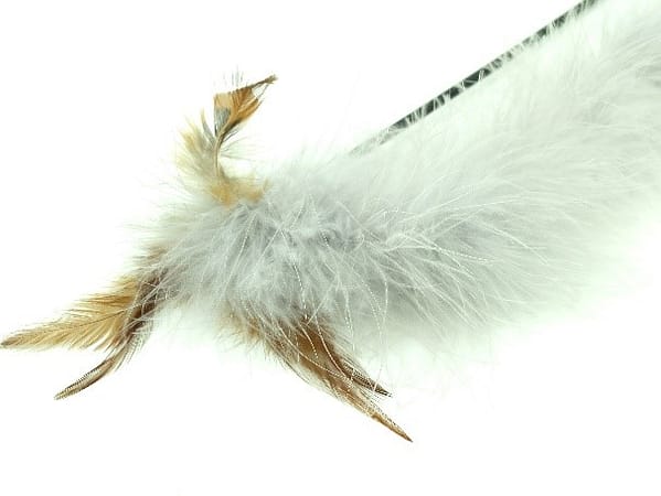 BillipetUSA Cat Teaser Plastic Wand Turkey Feather 20"